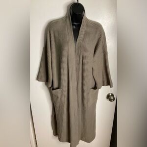 Final Touch Beige Ribbed Cardigan S